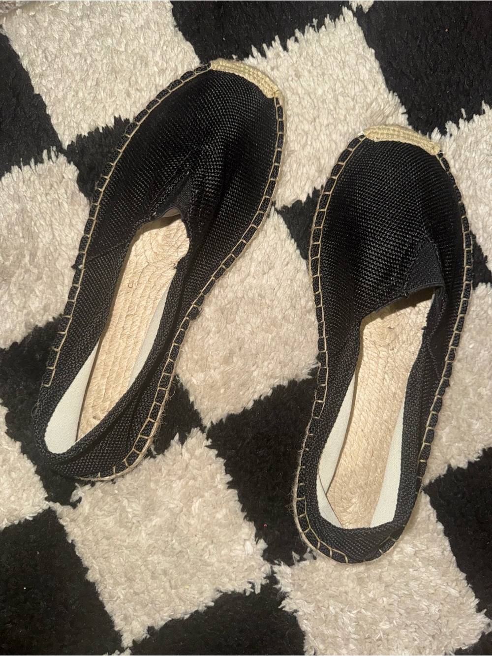 Black Espadrille Slip-On Flats - Casual Women’s Shoes
